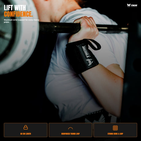 Wrist Wraps | Zwart | 60cm | Fitness & Krachttraining